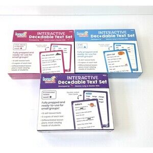 NEW Hand2Mind Interactive Decodable Text Set Lot of 3 Sealed CVC R-Controlled CV